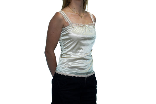 BABY GREEN PINK LACE CAMI