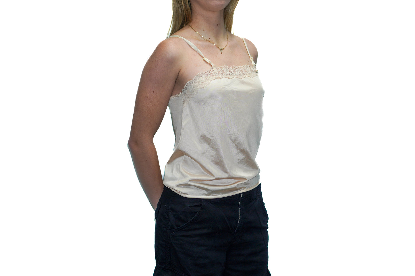 BEIGE LACE CAMI