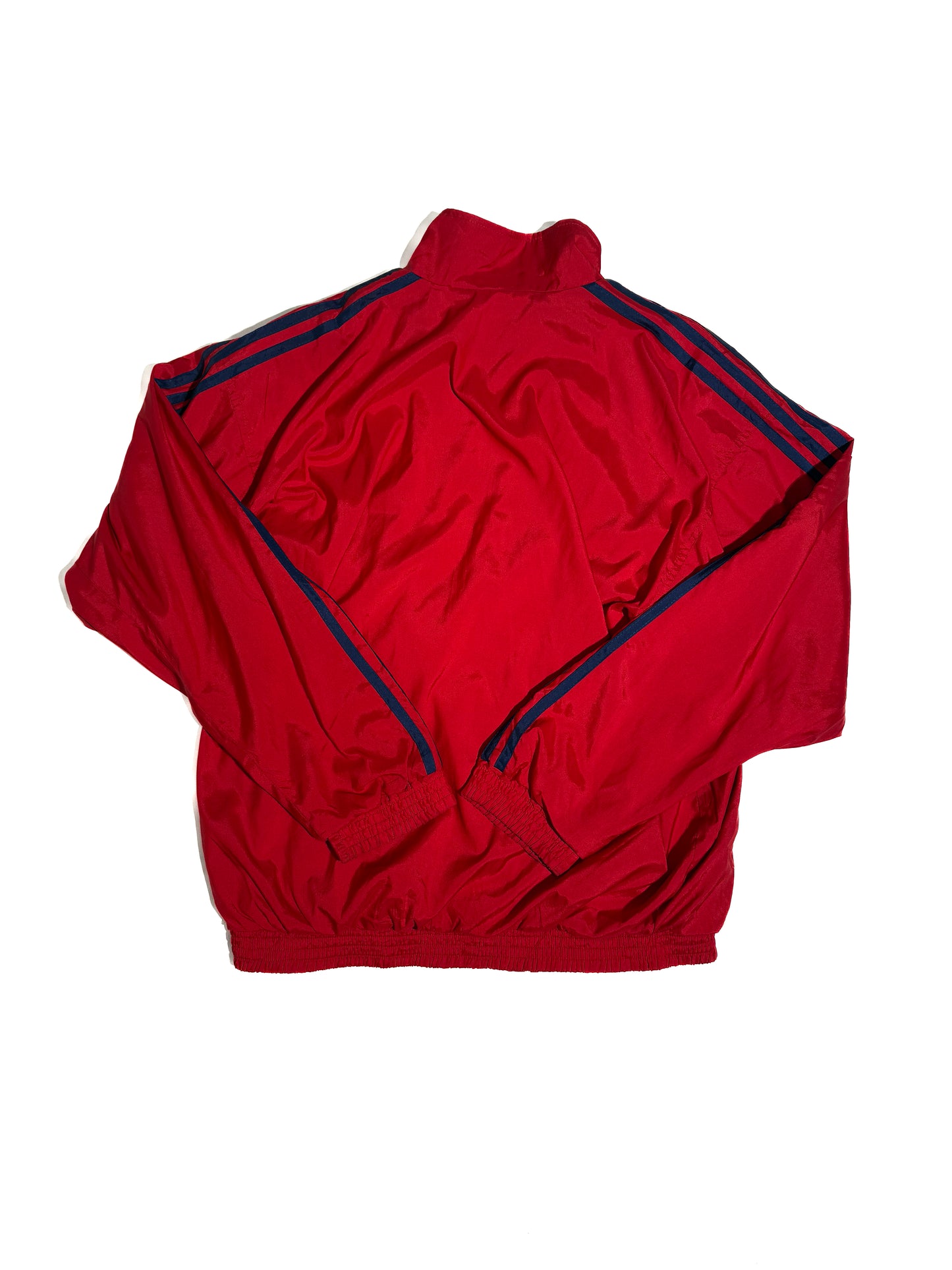 ADIDAS RED NYLON TRACK JACKET