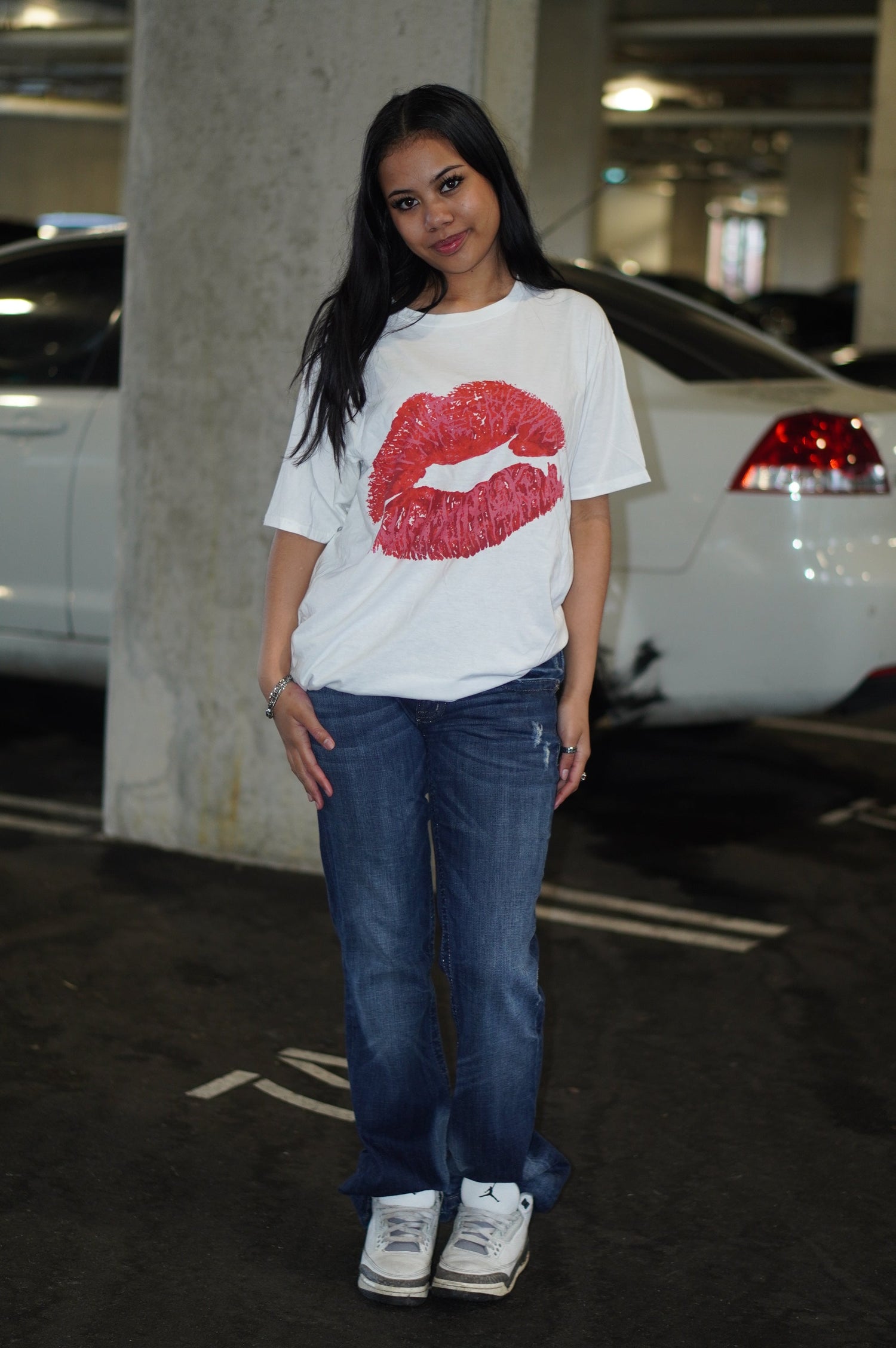 White Graphic Tees