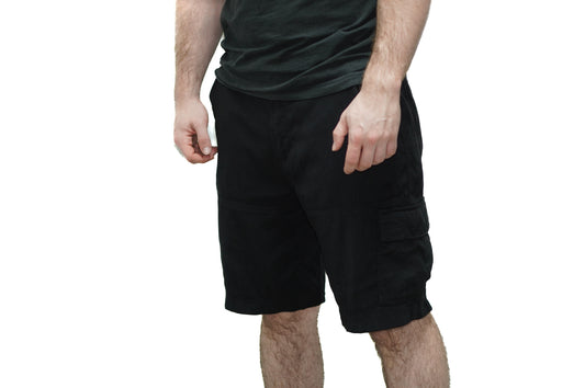 BLACK CARGO SHORTS