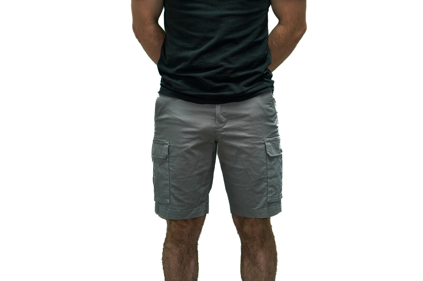 DARK GREY CARGO SHORTS