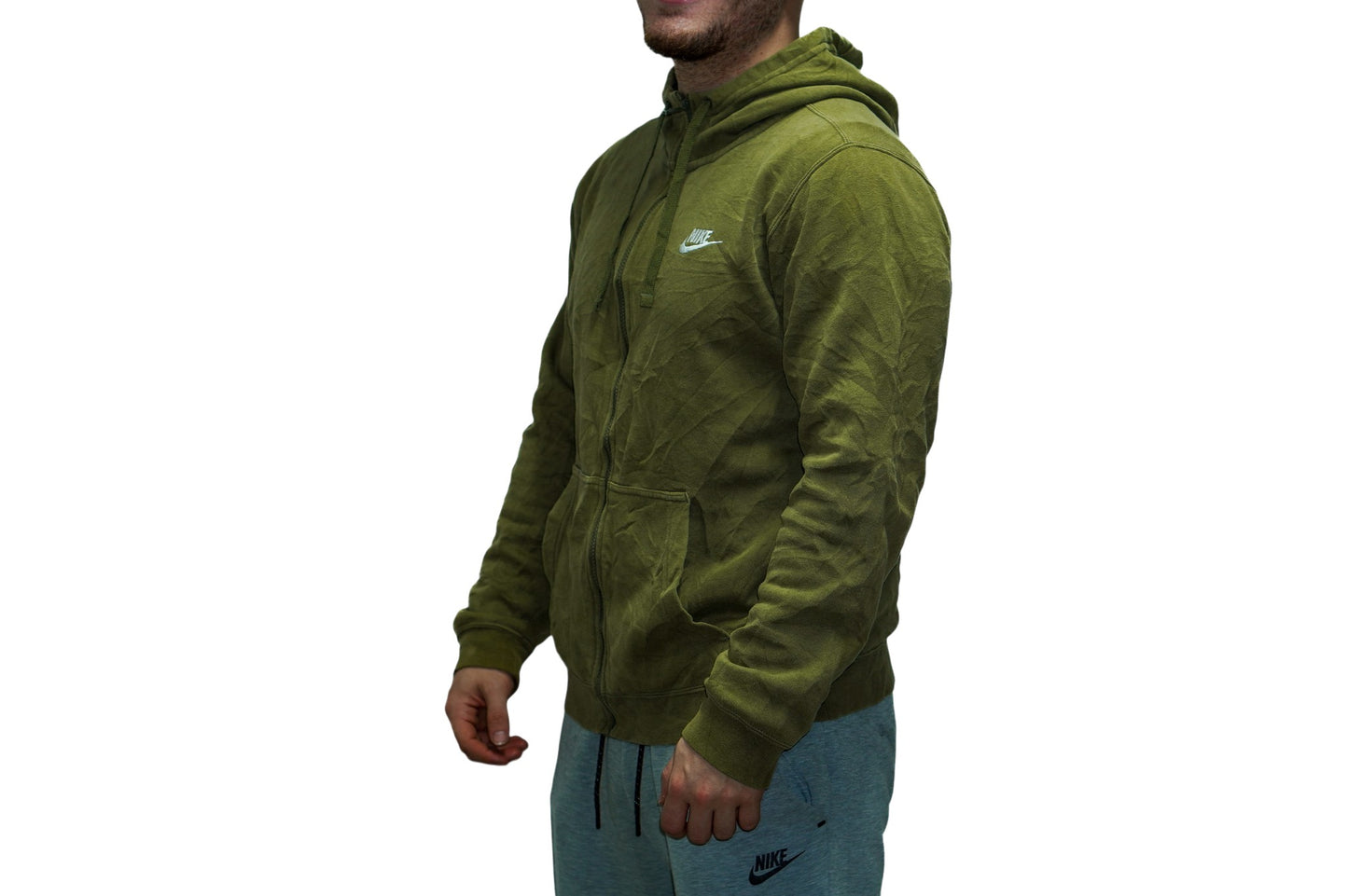 OLIVE NIKE ZIP HOODIE