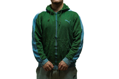 GREEN PUMA ZIP HOODIE