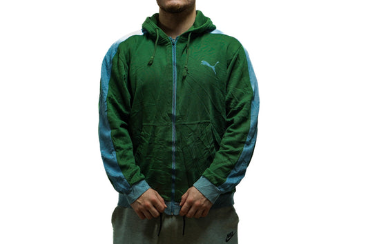 GREEN PUMA ZIP HOODIE