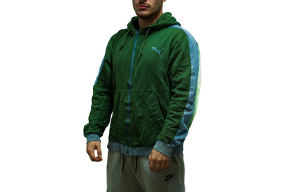 GREEN PUMA ZIP HOODIE
