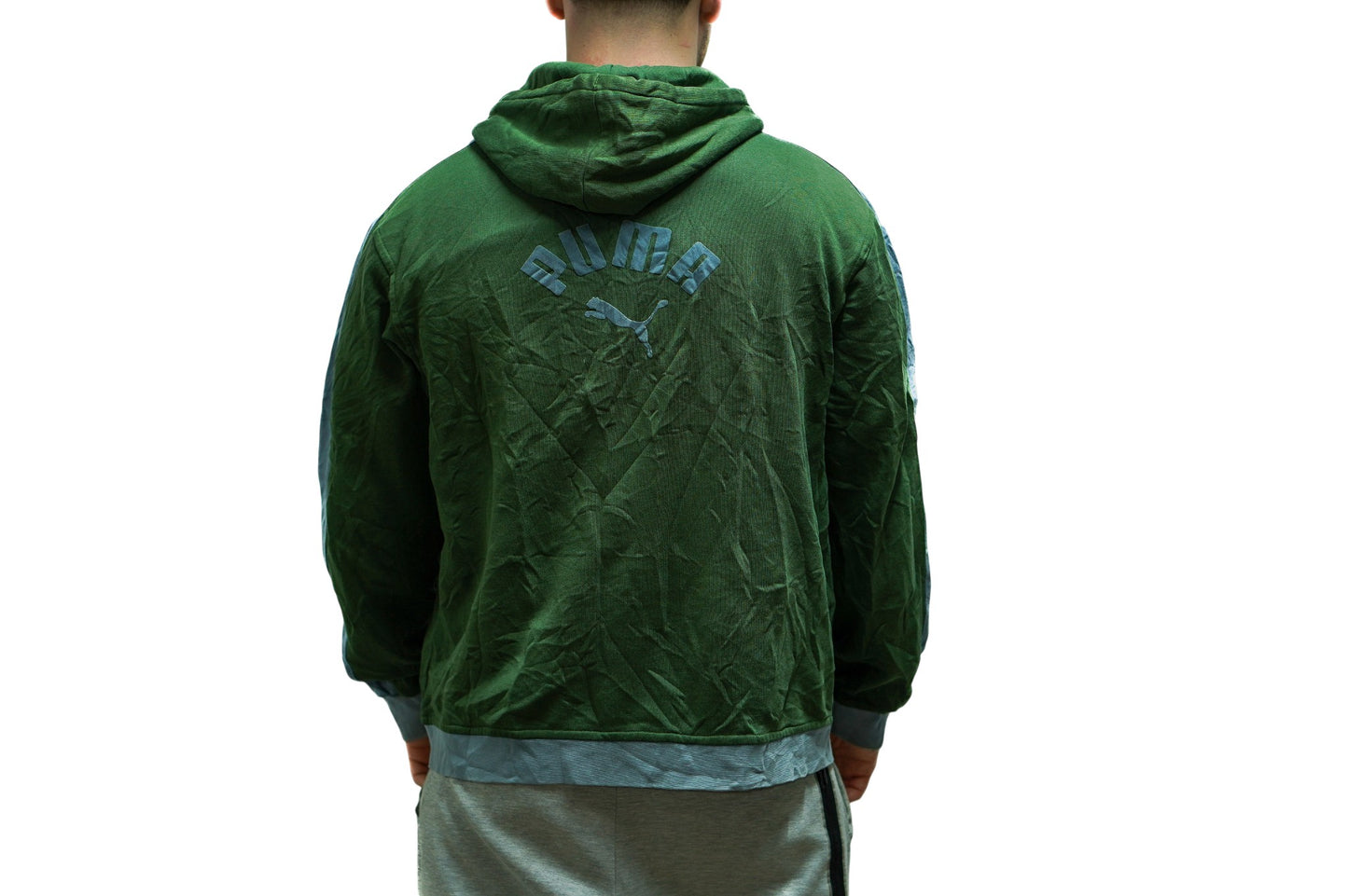GREEN PUMA ZIP HOODIE