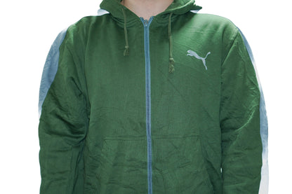 GREEN PUMA ZIP HOODIE
