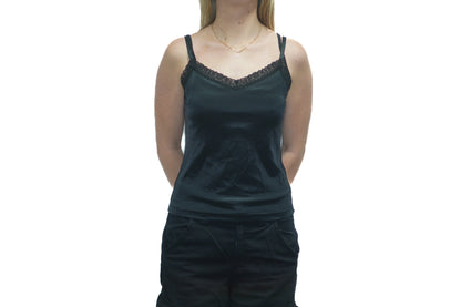 BLACK LACE V-LINE CAMI