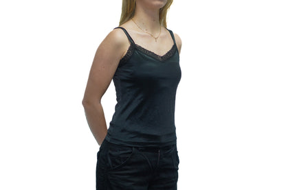 BLACK LACE V-LINE CAMI