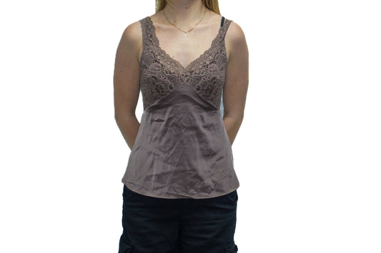 BROWN LACE CAMI