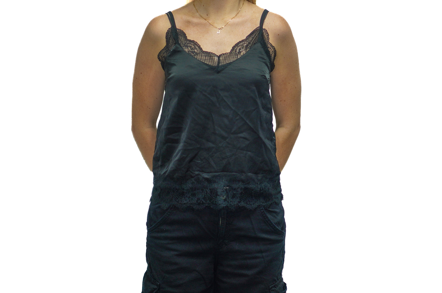 BLACK CC LACE CAMI