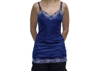 BLUE AND WHITE ROSE CAMI
