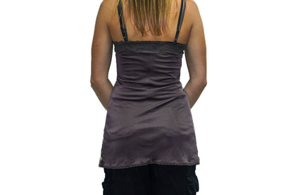 BROWN PINK ROSE LACE CAMI