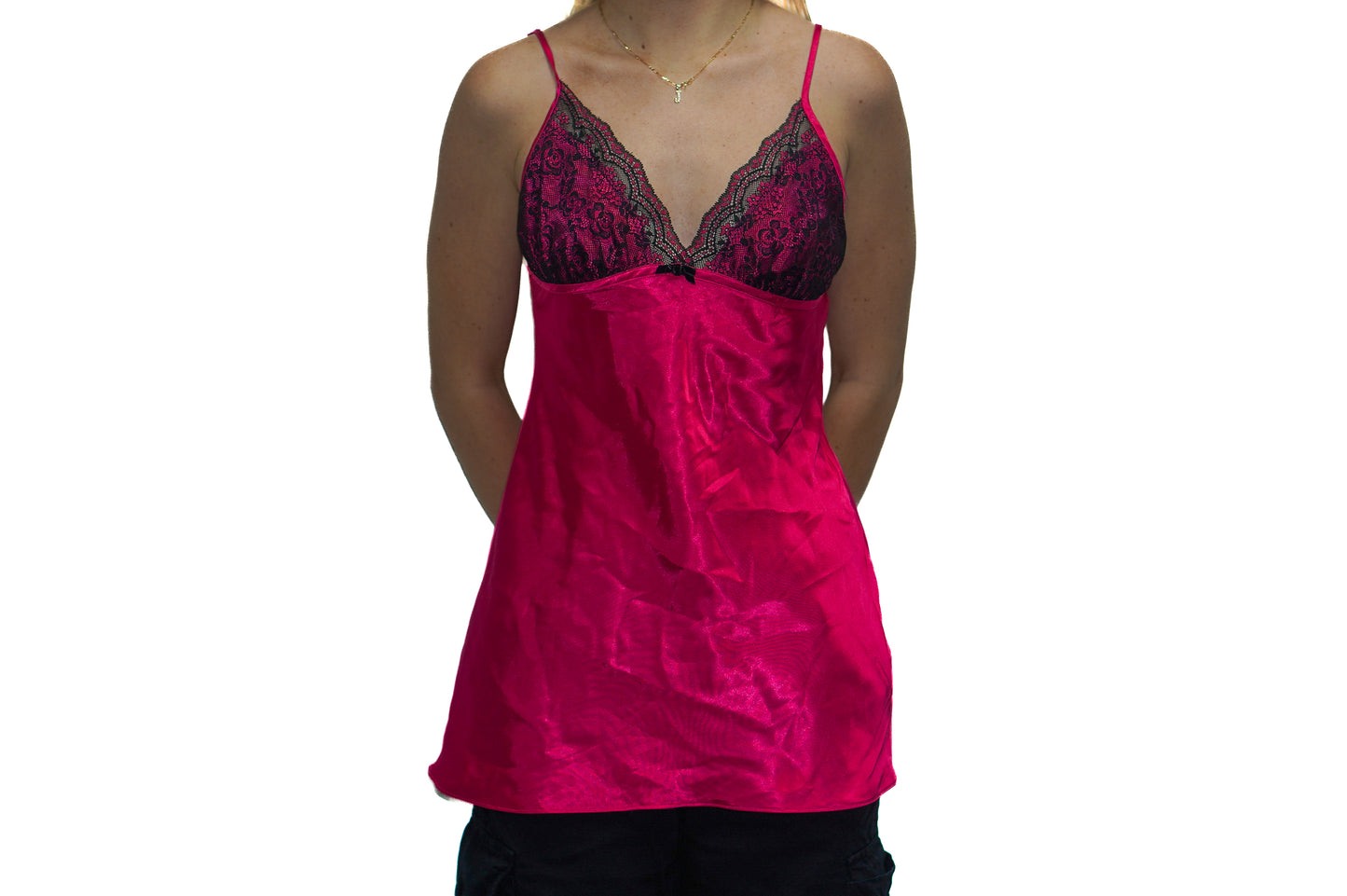 HOT PINK LACE CAMI