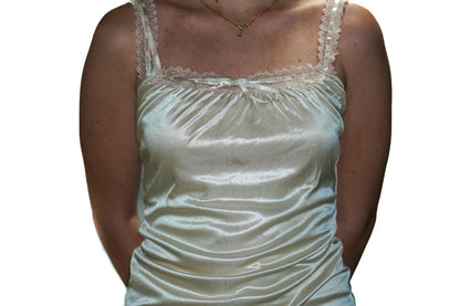 BABY GREEN PINK LACE CAMI