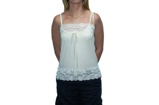 WHITE FLORAL CAMI