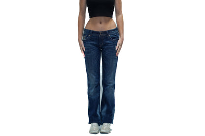 BEDAZZLED CAMO Y2K JEANS