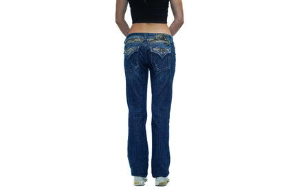 BEDAZZLED CAMO Y2K JEANS