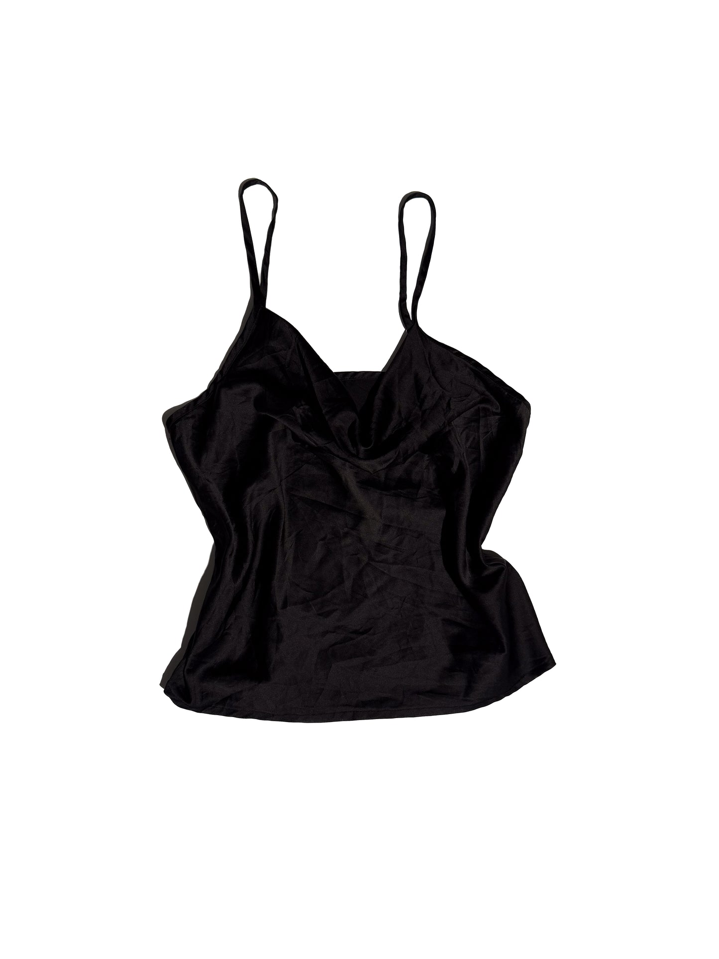 COWL NECK BLACK CAMI
