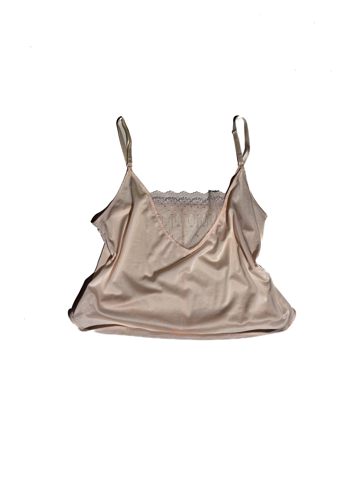 BABY PINK CROPPED SHEER CAMI